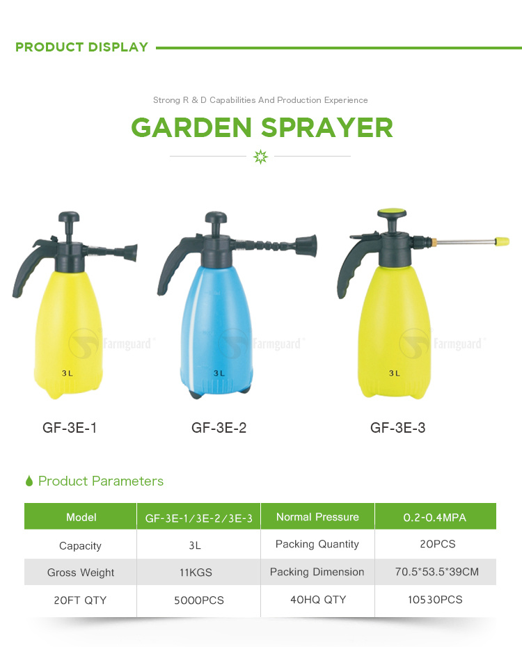حديقة رذاذ GF-3E-1-GF-3E-2-GF-3E-3